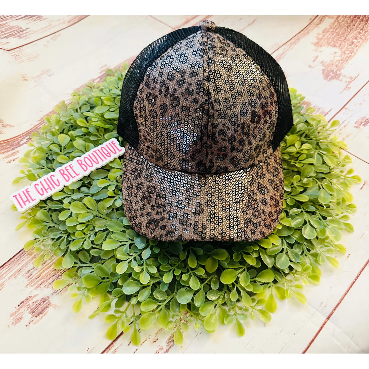 Sequin Leopard Print Cap Leopard Sequin Cap - Etsy main image 2