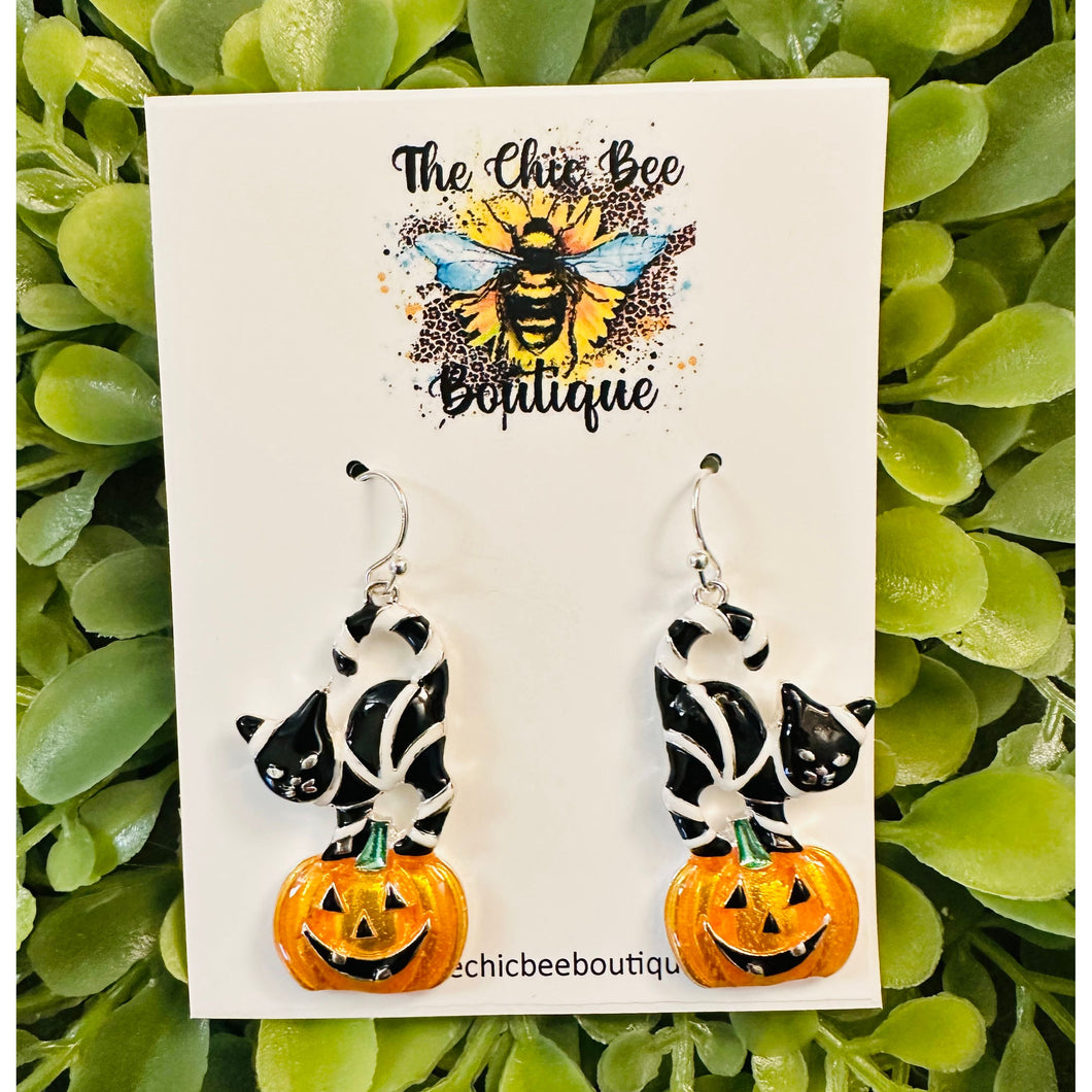 Pumpkin & Cat Dangles