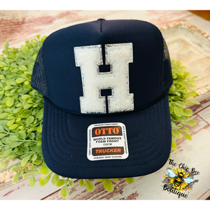 Navy Block H Patch Cap