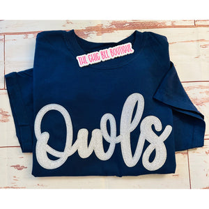 White Owls Sequin Patch