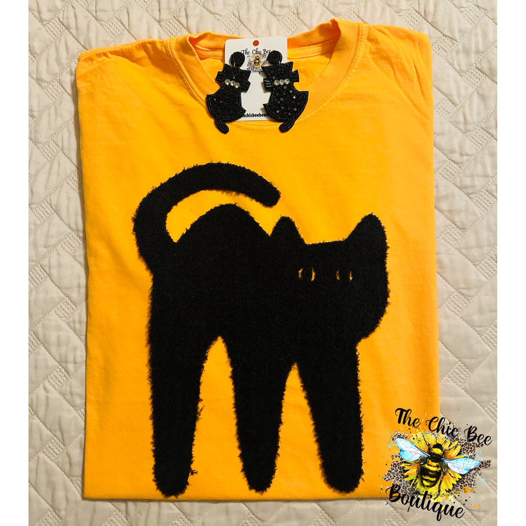Fluffy Black Cat Patch