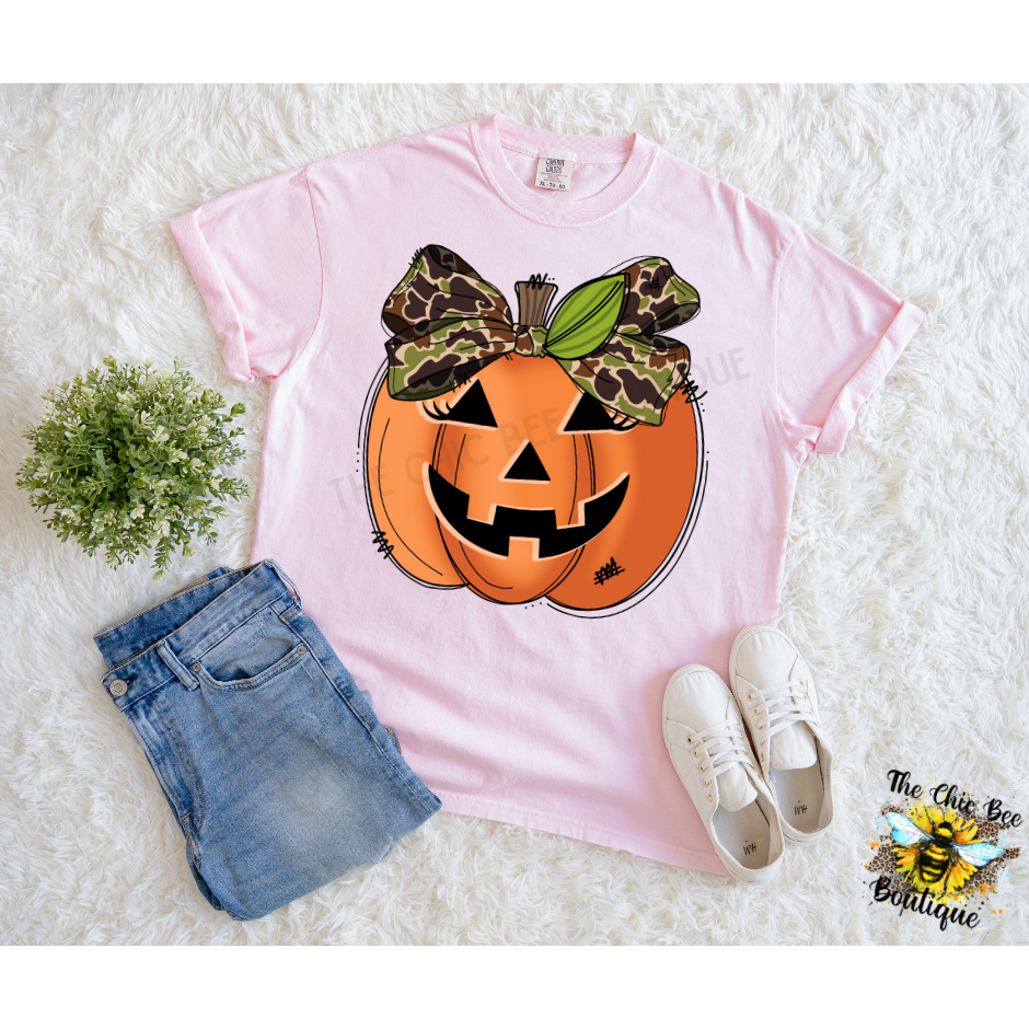 Camo Halloween Pumpkin-Girl