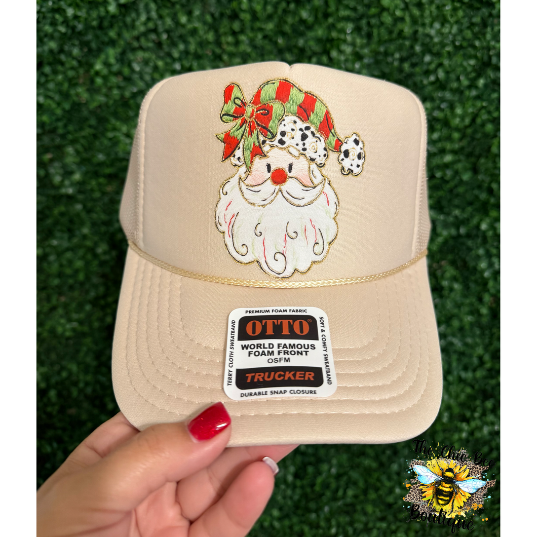 Whimsical Santa Face Cap