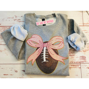 Football with Pink Bow-Patch