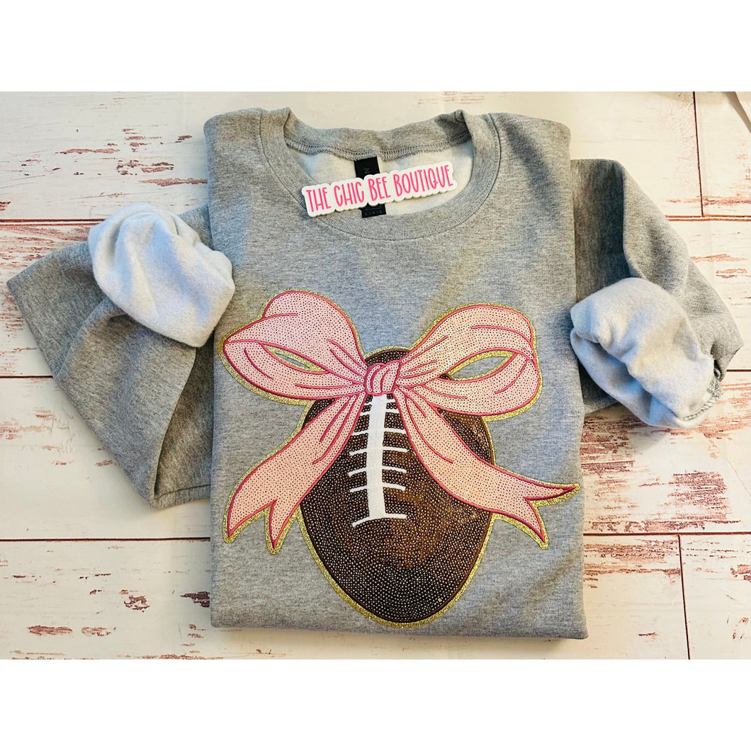 Football with Pink Bow-Patch