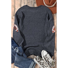 Load image into Gallery viewer, Football Sequin Rugby Corded Oversized Sweatshirt
