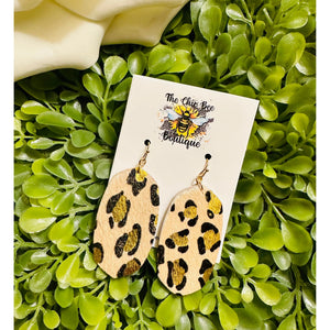 Leopard Leather Earring