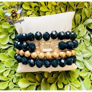 Navy & Gold Bracelet Set