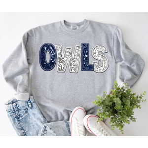 Owls- Faux Glitter