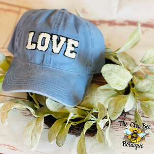 Denim "Love" Baseball Cap